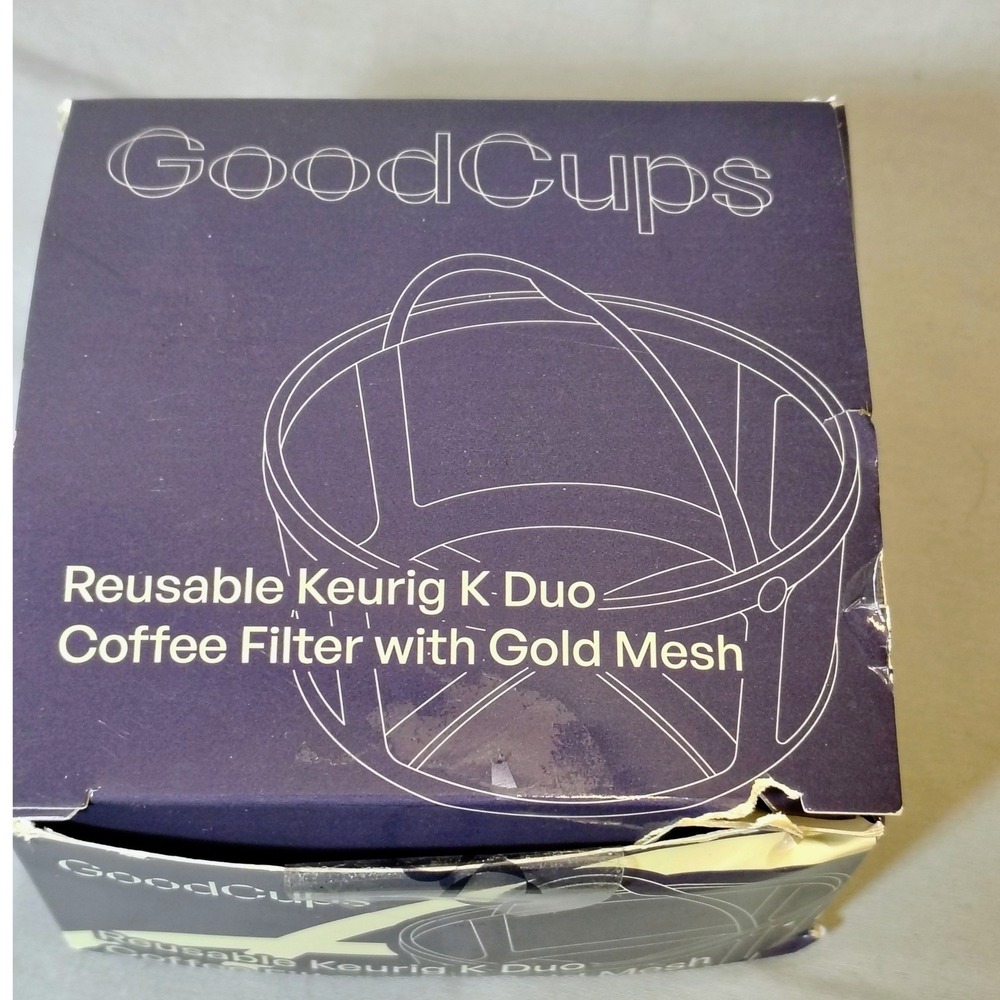 GoodCups Reusable Keurig K-Duo‎ Coffee Filter Gold Mesh Replacement Basket NEW
